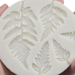 Round Fern Leaf Liquid Silicone Mold for Cake Decorating Fondant Mould