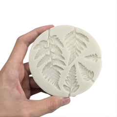 Round Fern Leaf Liquid Silicone Mold for Cake Decorating Fondant Mould