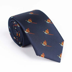 Bird Pattern Neck Ties Men's Skinny Neckties For Wedding Party