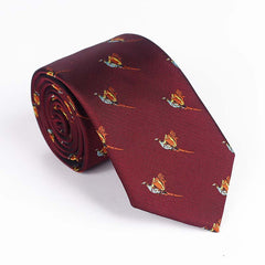 Bird Pattern Neck Ties Men's Skinny Neckties For Wedding Party