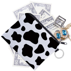 Cow Print Large Capacity Coin Purse Multifunctional Key Card Holder