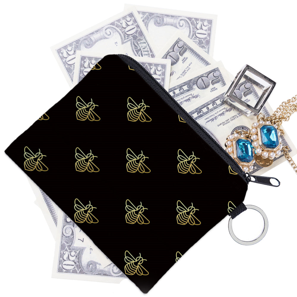 Girl s Bee Pattern Coin Pouch Multifunctional Coin Bag