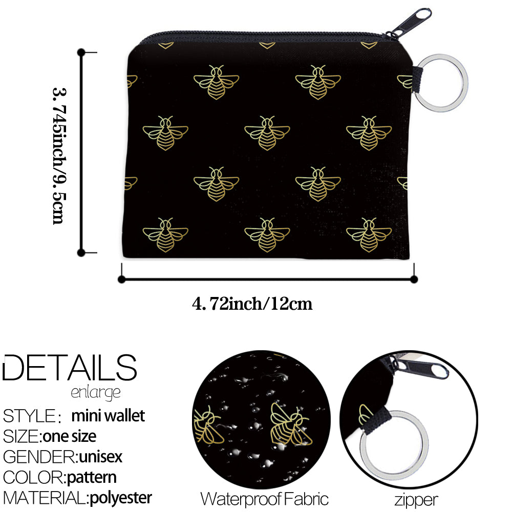 Girl s Bee Pattern Coin Pouch Multifunctional Coin Bag