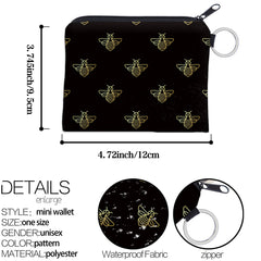 Girl s Bee Pattern Coin Pouch Multifunctional Coin Bag