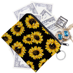 Sunflower Pattern Coin Purse Multifunctional Girl's Key Card Holder Coin Bag