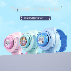 Kids Chronograph Mini Fan USB Charging Small Fan