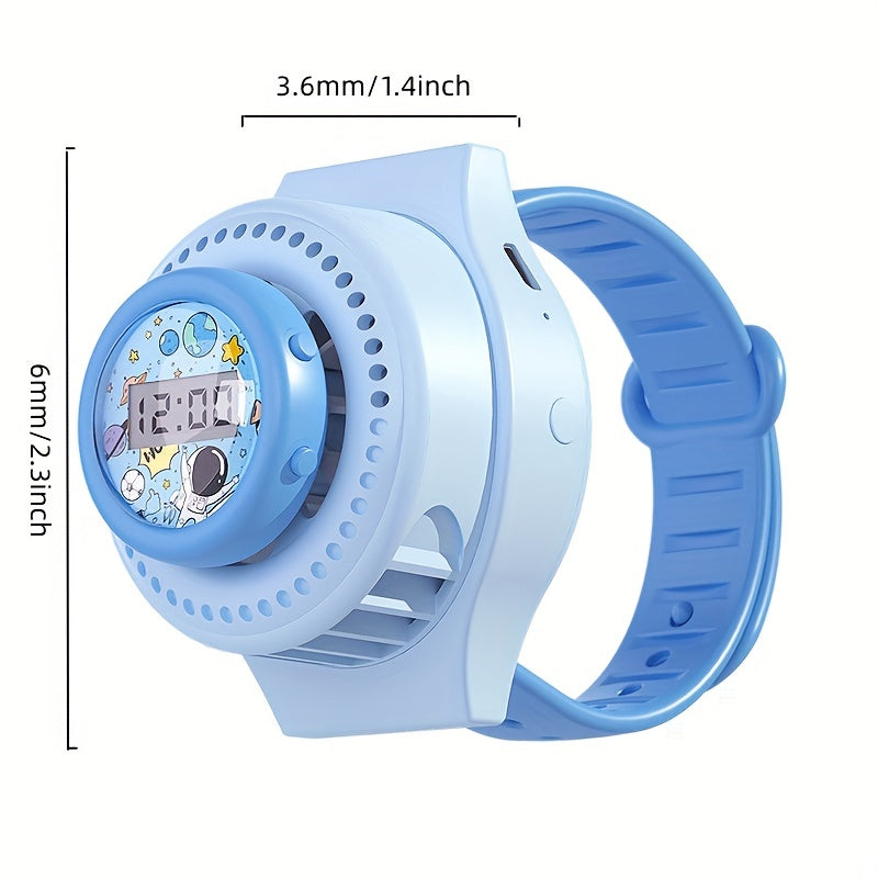 Kids Chronograph Mini Fan USB Charging Small Fan