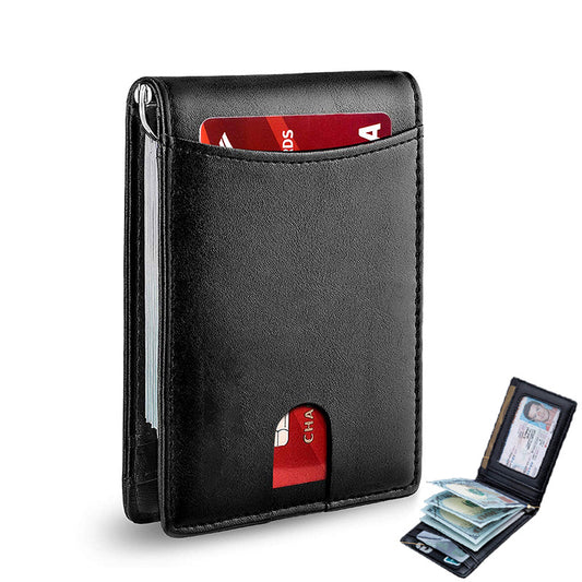 Men's Carbon Fiber Business Wallet RFID Blocking
