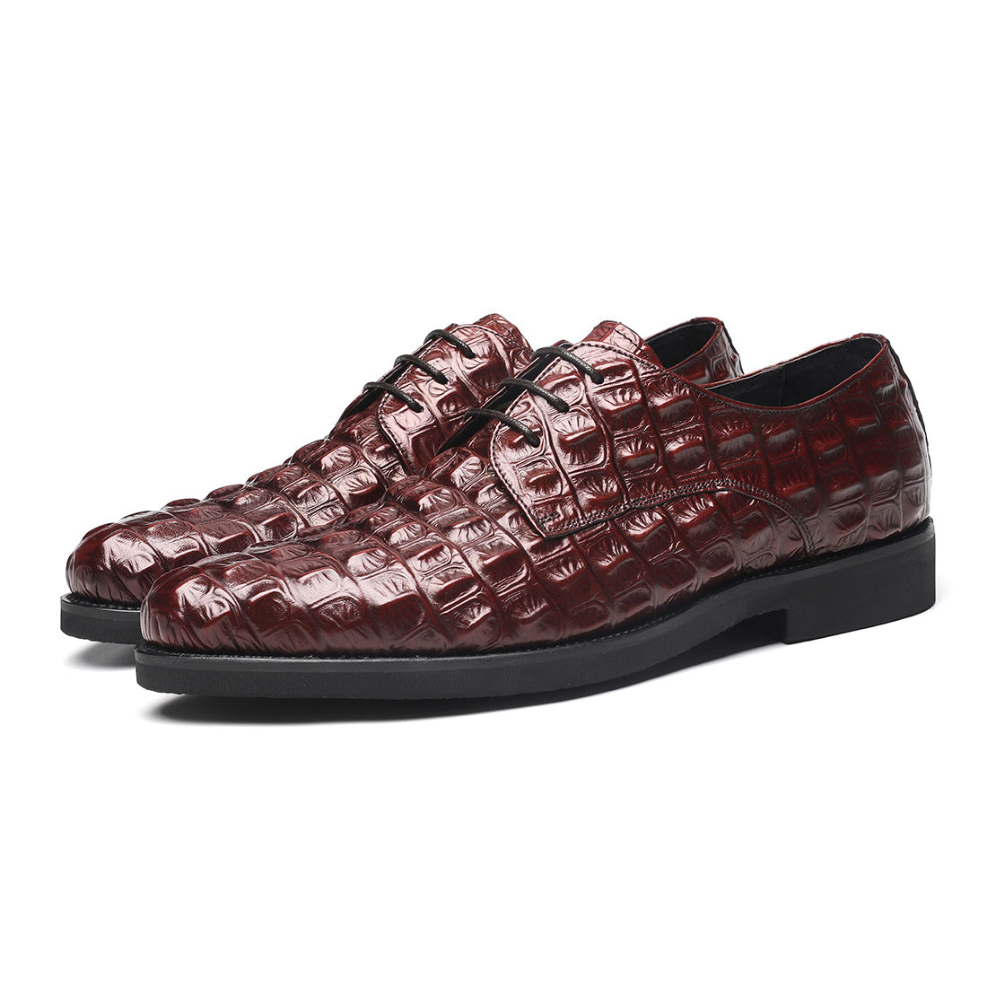 Men's Textured Derby Shoes Lace up Front Dress Shoes For Men