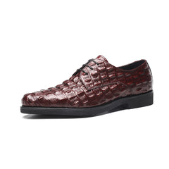 Men's Textured Derby Shoes Lace up Front Dress Shoes For Men
