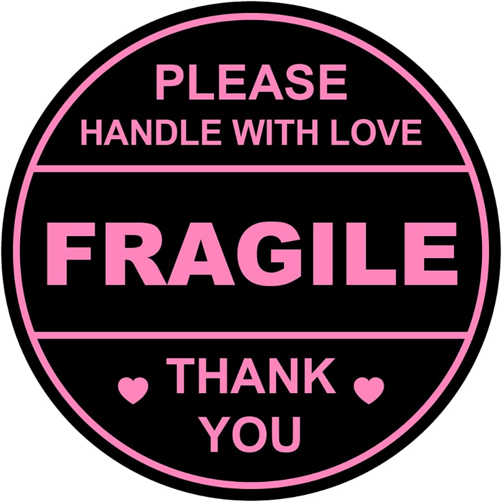 2 Inch 60pcs Fragile Handle With Love Labels Stickers for Mailing Cartons