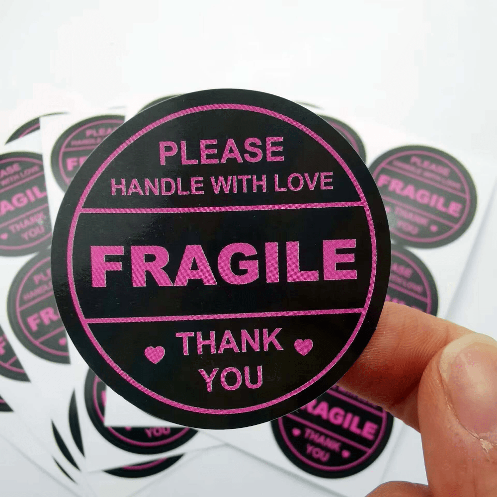 2 Inch 60pcs Fragile Handle With Love Labels Stickers for Mailing Cartons