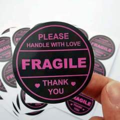 2 Inch 60pcs Fragile Handle With Love Labels Stickers for Mailing Cartons