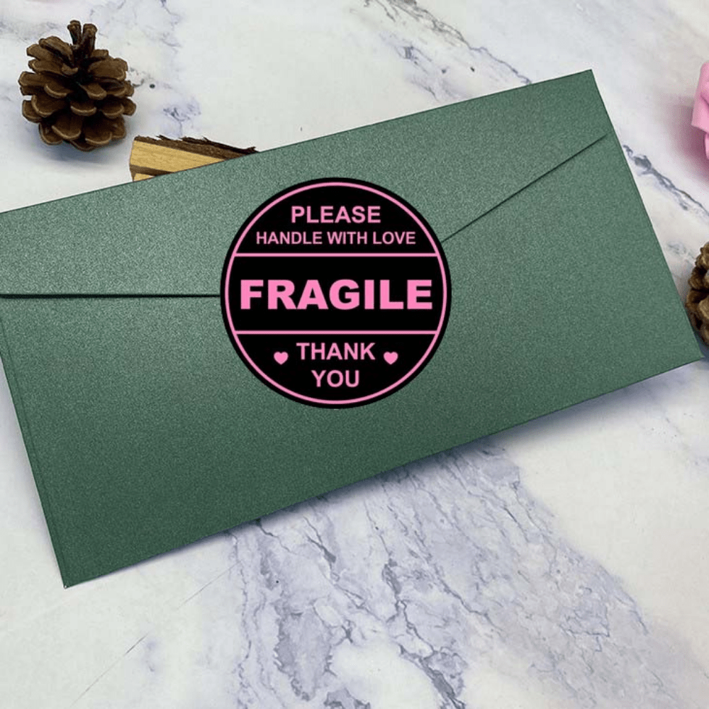 2 Inch 60pcs Fragile Handle With Love Labels Stickers for Mailing Cartons
