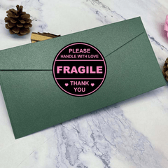2 Inch 60pcs Fragile Handle With Love Labels Stickers for Mailing Cartons