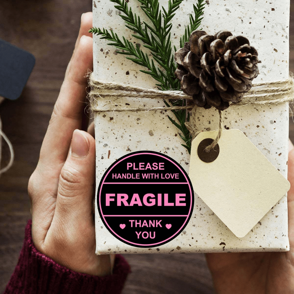 2 Inch 60pcs Fragile Handle With Love Labels Stickers for Mailing Cartons