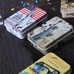 Small Metal Storage Box Jewelry Beaded Container Coin Candy Keys Box