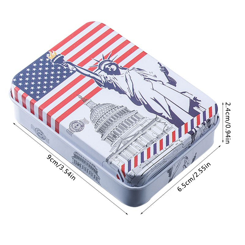 Small Metal Storage Box Jewelry Beaded Container Coin Candy Keys Box