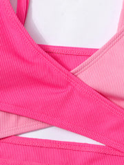 Girls Bikini Set Criss Cross Bathing Suit Two Piece Swimsuit