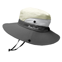 Foldable Sun Hat for Women with UV Protection and Ponytail Hole