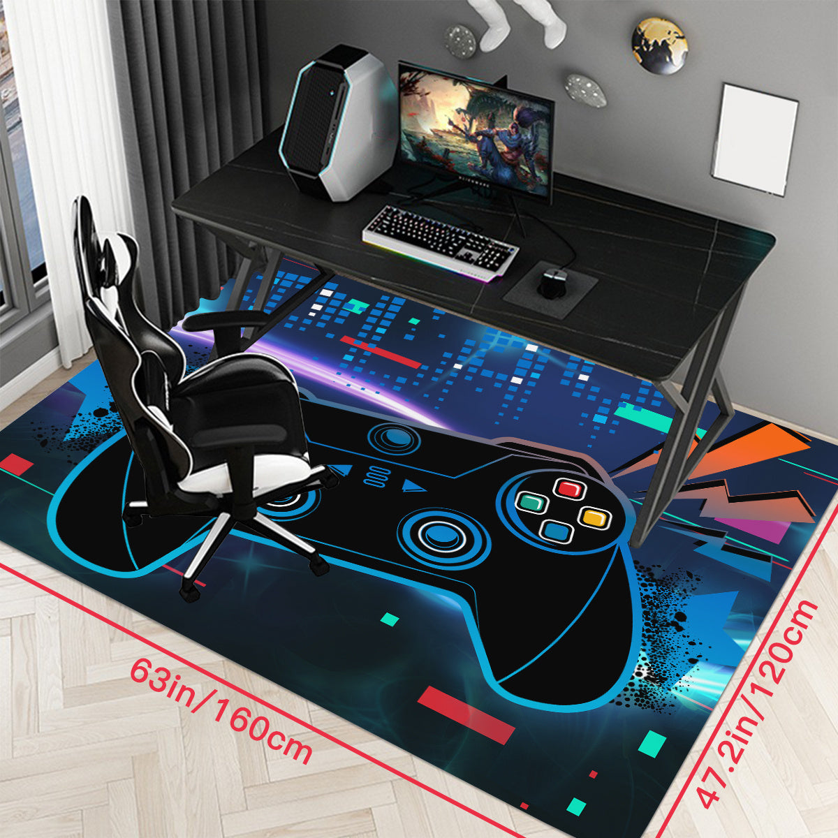 Non Slip Soft Game Area Rug for Home Decor