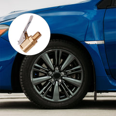2PCS Heavy Duty Brass Tire Air Chuck With Clip Adapter Lock In