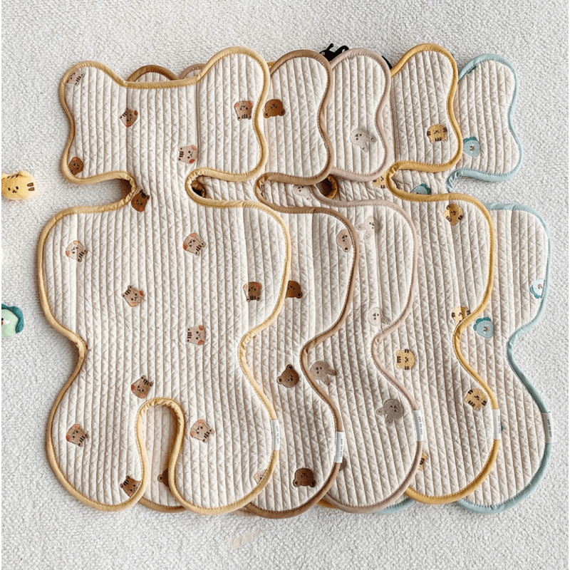 Baby Stroller Cushion Thin Cotton Embroidery Breathable All Seasons