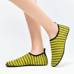Men's Striped Barefoot Water Shoes Quick Dry Non Slip Beach Aqua Socks
