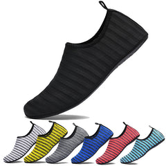 Men's Striped Barefoot Water Shoes Quick Dry Non Slip Beach Aqua Socks