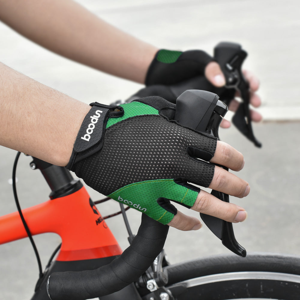 Fingerless Cycling Gloves Breathable Shockproof for Men Women