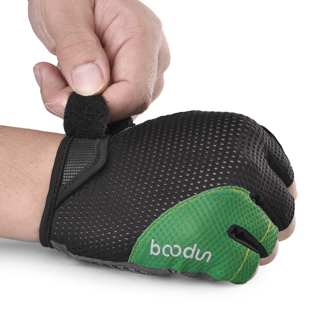 Fingerless Cycling Gloves Breathable Shockproof for Men Women