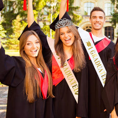 Graduation Party Crown Strap Set Alloy Rhinestone Headdress I GRADUATED