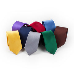 Men's Solid Polyester Skinny Necktie Formal Neckties Slim Casual Shirt Accessory