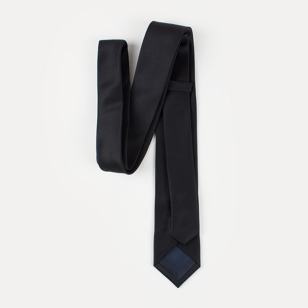 Men's Solid Polyester Skinny Necktie Formal Neckties Slim Casual Shirt Accessory