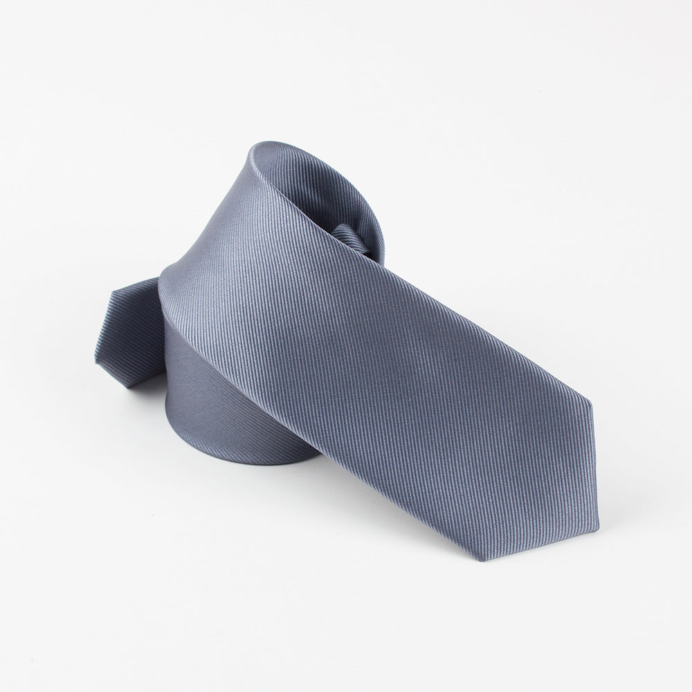 Men's Solid Polyester Skinny Necktie Formal Neckties Slim Casual Shirt Accessory