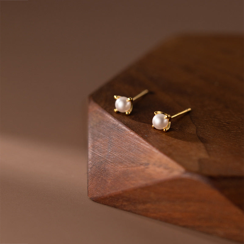 Faux Pearl Decor Stud Earrings - Fashionable Jewelry