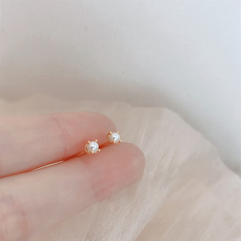 Faux Pearl Decor Stud Earrings - Fashionable Jewelry