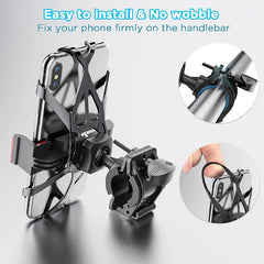 Shockproof Silicone Phone Holder Strap for Bike Motorcycle Anti Drop