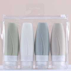 4pcs Leak Proof Silicone Travel Bottles for Toiletries