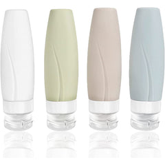 4pcs Leak Proof Silicone Travel Bottles for Toiletries