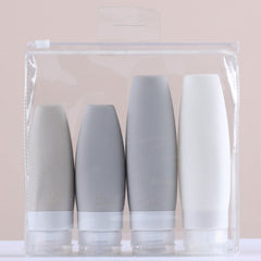 4pcs Leak Proof Silicone Travel Bottles for Toiletries