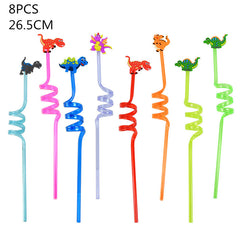 8pcs Reusable Unicorn & Mermaid Drinking Straws
