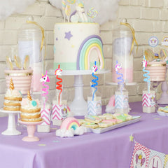 8pcs Reusable Unicorn & Mermaid Drinking Straws
