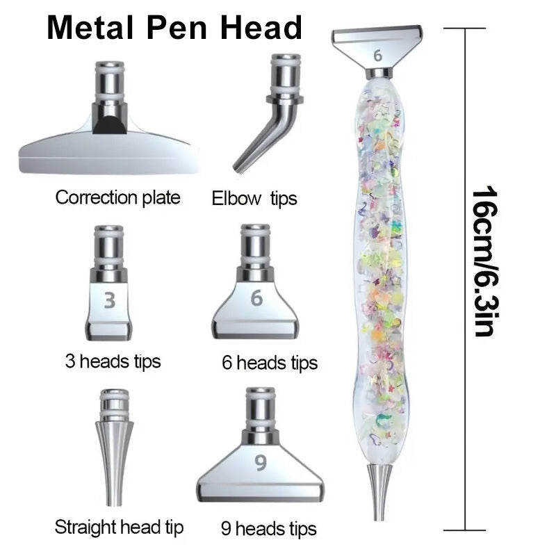 Luminous Resin Diamond Painting Pen DIY Tool with 6 Heads