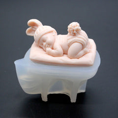 DIY Sleep Baby Scented Candles Gypsum Mold Silicone Resin Mold Soap Mold