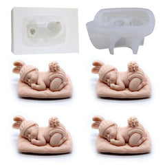 DIY Sleep Baby Scented Candles Gypsum Mold Silicone Resin Mold Soap Mold