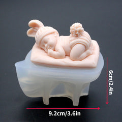 DIY Sleep Baby Scented Candles Gypsum Mold Silicone Resin Mold Soap Mold
