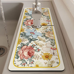 Non Slip Faucet Drain Mat for Kitchen and Bathroom Fantasy Style Sink Splash Gua