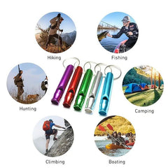 Aluminum Emergency Whistle Keychain for Camping Hiking Outdoor