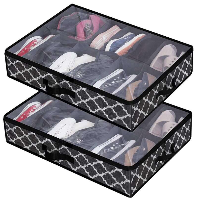 Geometric Shoes Storage Box Lightweight Underbed Container